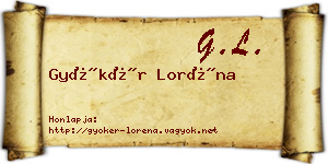 Gyökér Loréna névjegykártya